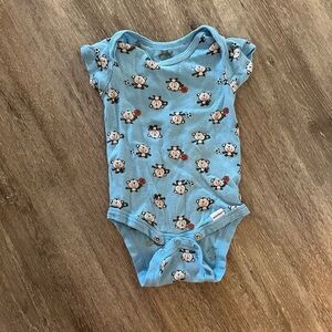Blue Monkey Print Kids One Piece